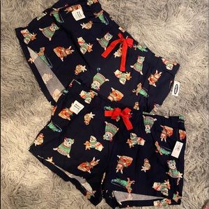 NWT christmas pajama shorts matchy matchy set